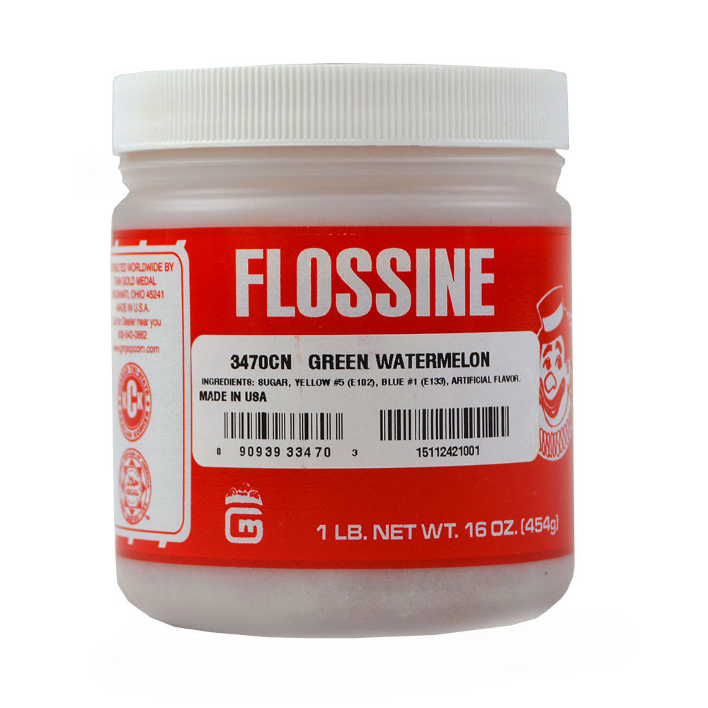 Gold Medal 3470CN 1 lb Jar Green Watermelon Flossine®