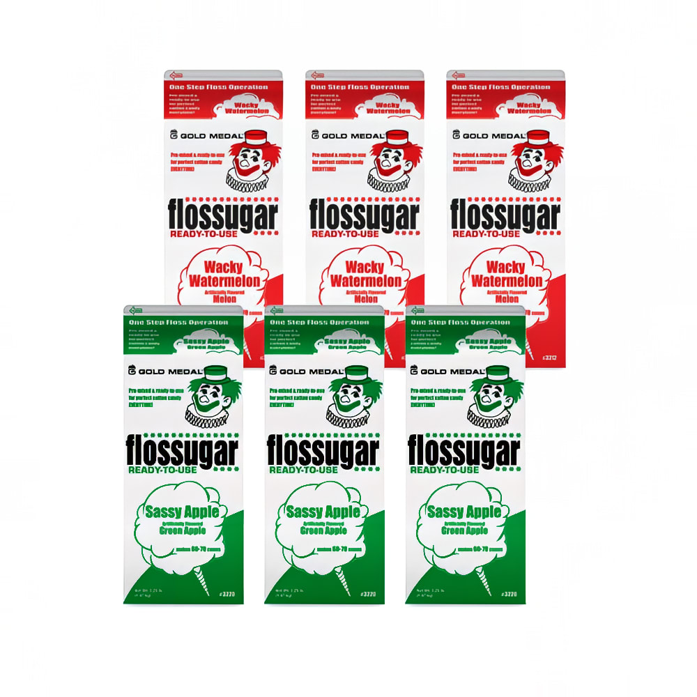 Gold Medal 3613 1/2 gal Sassy Apple/Watermelon Cotton Candy Flossugar