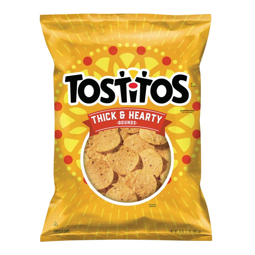 Gold Medal 5292 32 oz Bag TOSTITOS® Tortilla Chips Thick & Hearty Rounds