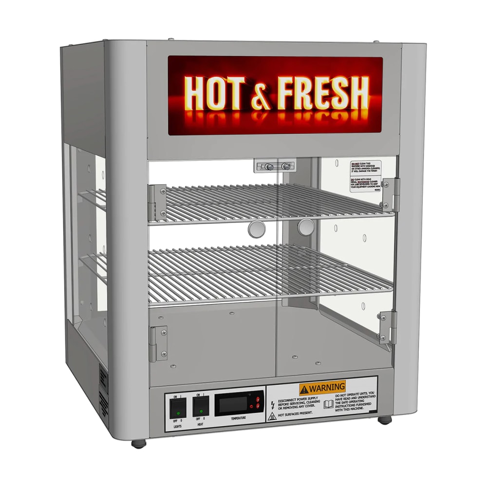 Gold Medal 5510-00-100 19 1/2" Countertop Heated Nacho Warmer w/ 2 Display Shelves, 120v