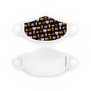 Gold Medal 6665 Adult Face Mask w/ Elastic Ear Loops - Poly/Cotton, Black w/ Assorted Fun Foods thumbnail 2