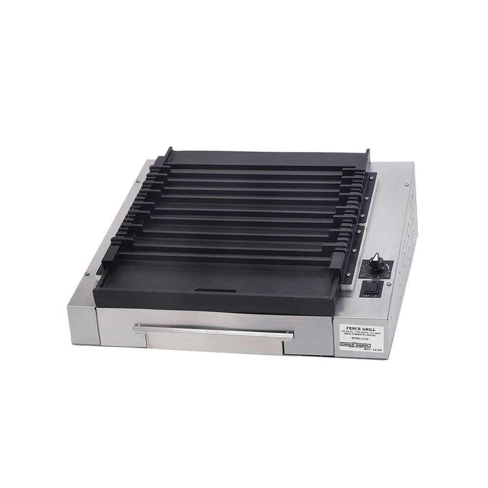 Gold Medal 8162 48 Hot Dog Roller Grill w/ Manual Controls - Slanted Top, 120v