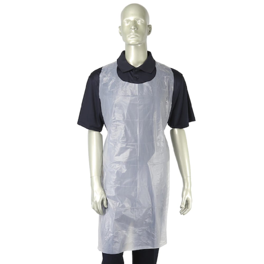 AmerCareRoyal Disposable Poly Apron - 24" x 46", White (DA2846)