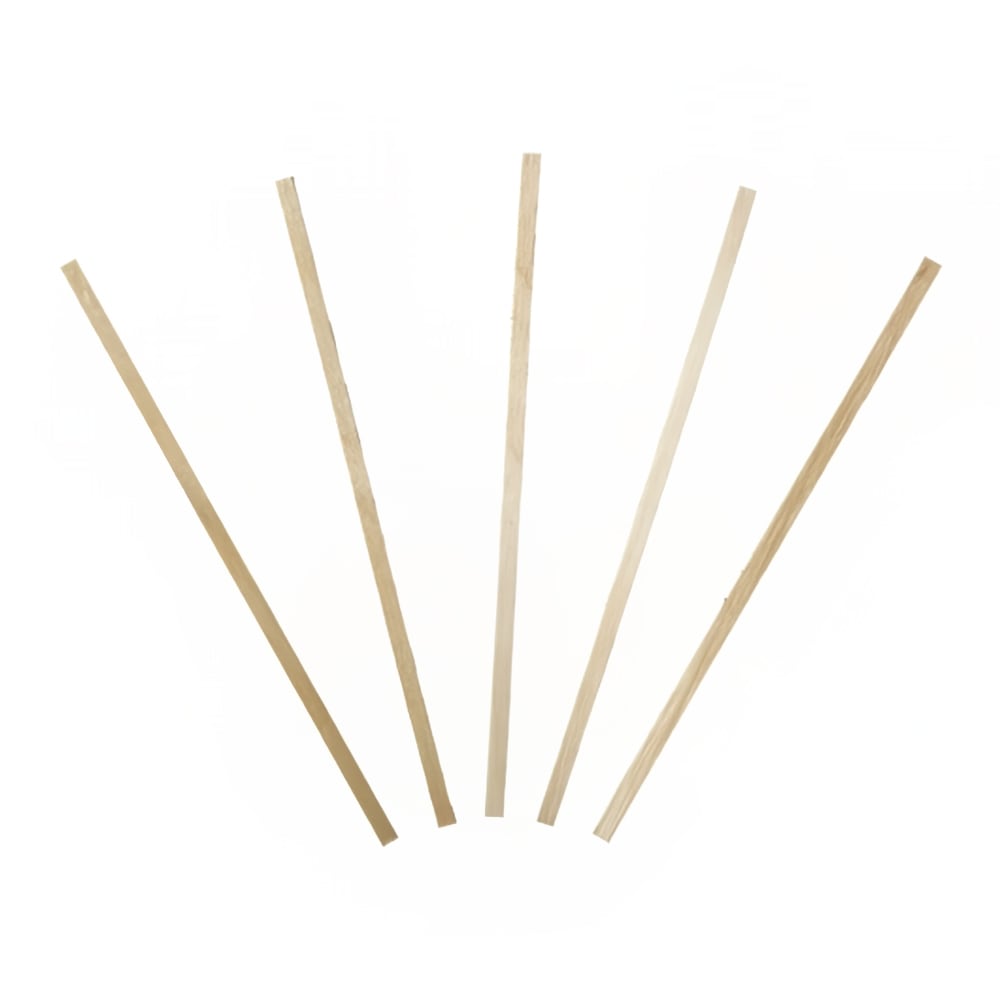 AmerCareRoyal 5 1/2" Unwrapped Coffee Stirrers w/ Square Ends, Birch Wood (R810)
