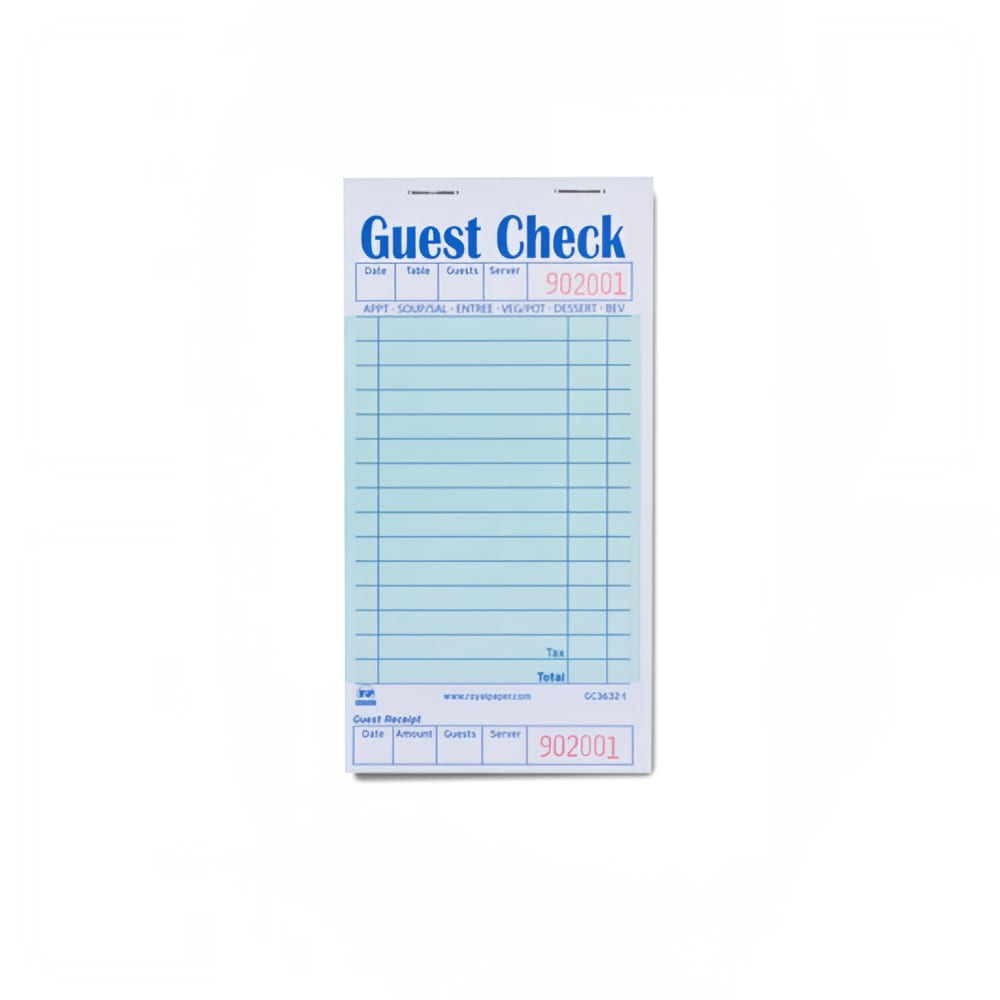 AmerCareRoyal Guest Check - (1) Part Booked, (15) Lines (GC3632-1)