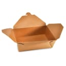 AmerCareRoyal Disposable #3 Takeout Box - 7 3/4" x 5 1/2", Kraft Paper, Brown (FTB3N) thumbnail 2