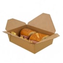 AmerCareRoyal Disposable #3 Takeout Box - 7 3/4" x 5 1/2", Kraft Paper, Brown (FTB3N) thumbnail 3