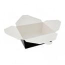 AmerCareRoyal Disposable #8 Takeout Box - 6" x 4 3/4", Paper, Black (FTB8BK) thumbnail 2