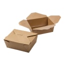 AmerCareRoyal Disposable #8 Takeout Box - 6" x 4 3/4", Kraft Paper, Brown (FTB8N) thumbnail 2
