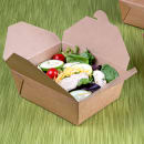 AmerCareRoyal Disposable #8 Takeout Box - 6" x 4 3/4", Kraft Paper, Brown (FTB8N) thumbnail 3