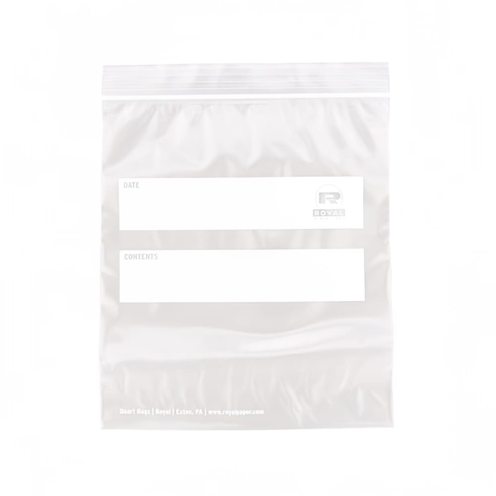 AmerCareRoyal Zipper Seal Top Bag - 8" x 7", LDPE, Clear (ZBQ78)