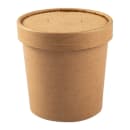 AmerCareRoyal 12 oz Food Container w/ Lid - Kraft Paper, Brown (PFC12NCOM) thumbnail 2