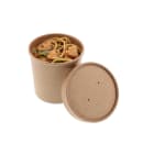 AmerCareRoyal 12 oz Food Container w/ Lid - Kraft Paper, Brown (PFC12NCOM) thumbnail 3