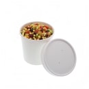 AmerCareRoyal 12 oz Food Container w/ Lid - Paper, White (PFC12WCOM) thumbnail 2