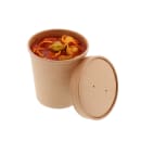 AmerCareRoyal 16 oz Food Container w/ Lid - Kraft Paper, Brown (PFC16NCOM) thumbnail 2