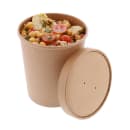 AmerCareRoyal 32 oz Food Container w/ Lid - Kraft Paper, Brown (PFC32NCOM) thumbnail 2