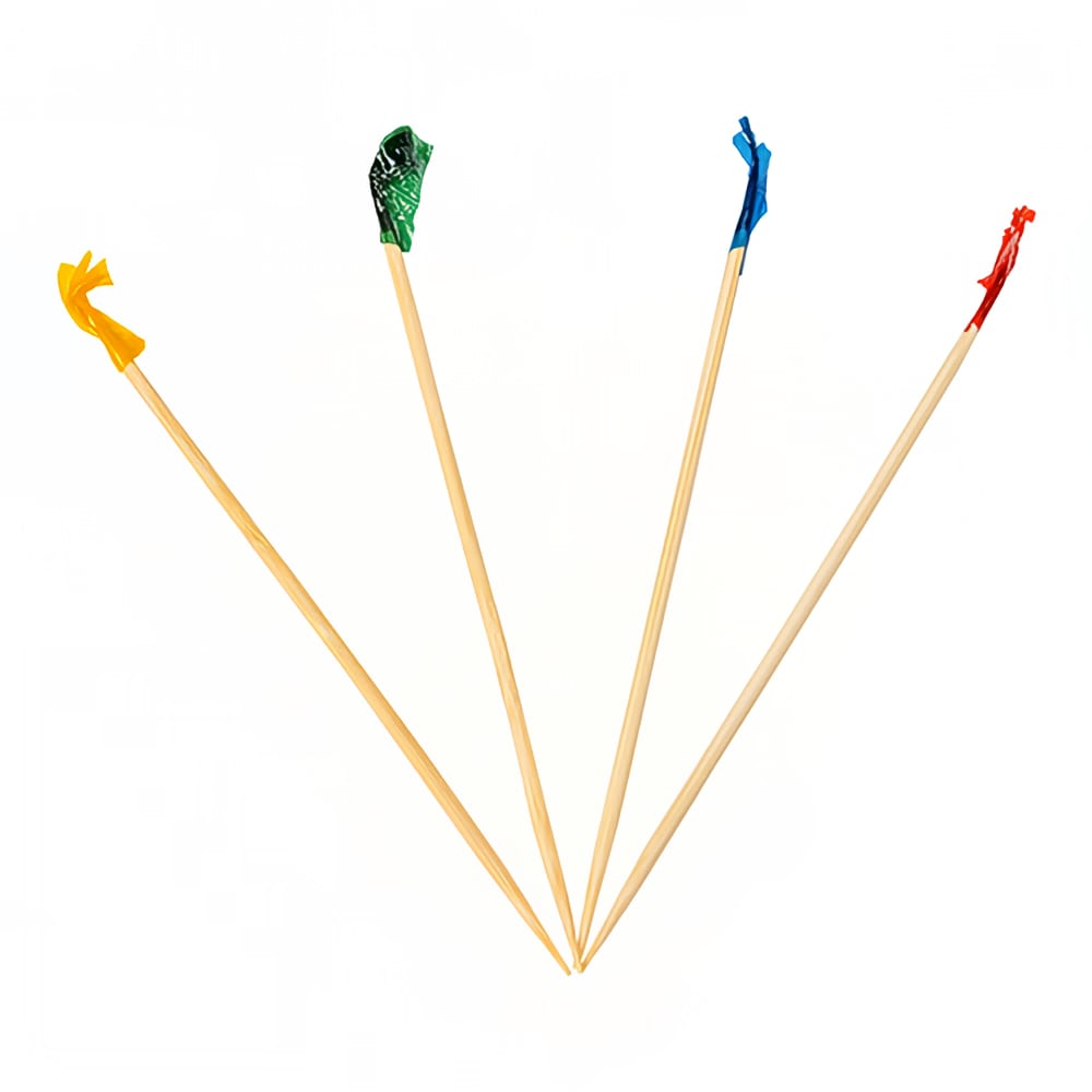 AmerCareRoyal Bamboo Frill Picks, Assorted Colors (R812B)