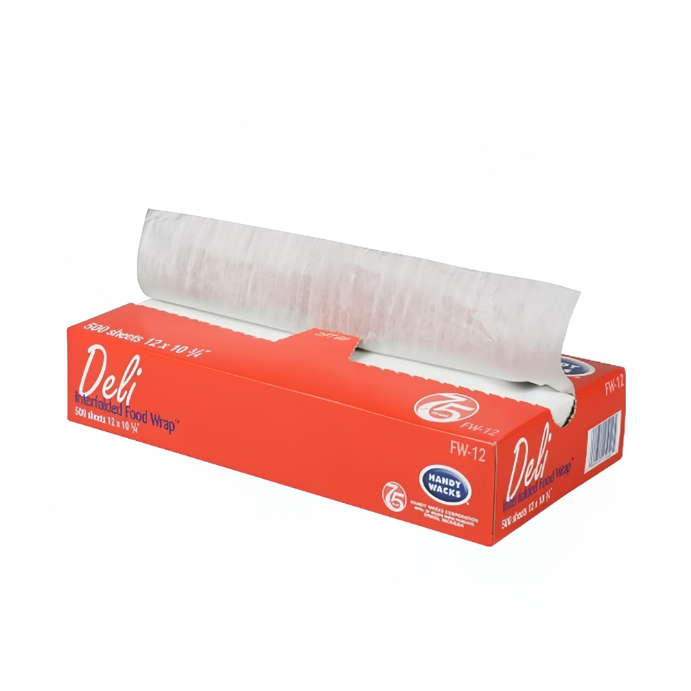 Handy Wacks Deli Paper - 12" x 10 3/4", Dry Wax, White (FW-12)