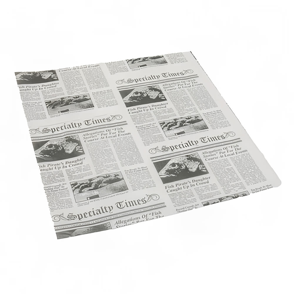 Handy Wacks Newsprint Deli Paper - 12" x 12", Dry Wax, White (FDP12NE)