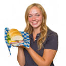 Handy Wacks Checkerboard Deli Paper - 12" x 12", Dry Wax, Blue (FDP12BC) thumbnail 2