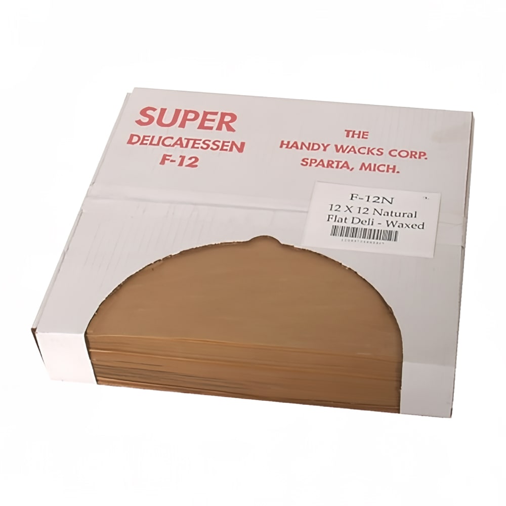 Handy Wacks Deli Paper - 12" x 12", Dry Wax, Brown (F-12N)