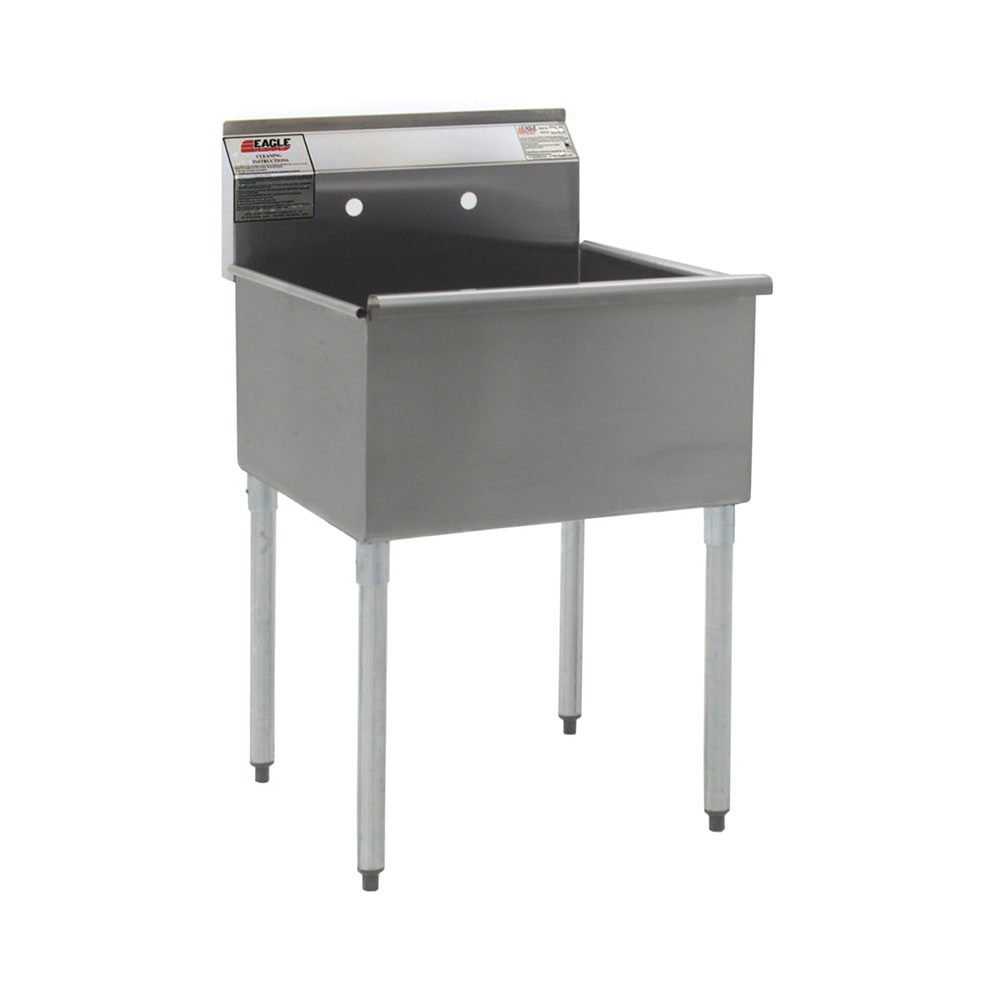 Eagle Group 2136-1-16/4 Utility Sink - 21x36x14" Bowl, 8" Splash, 16/430 Stainless