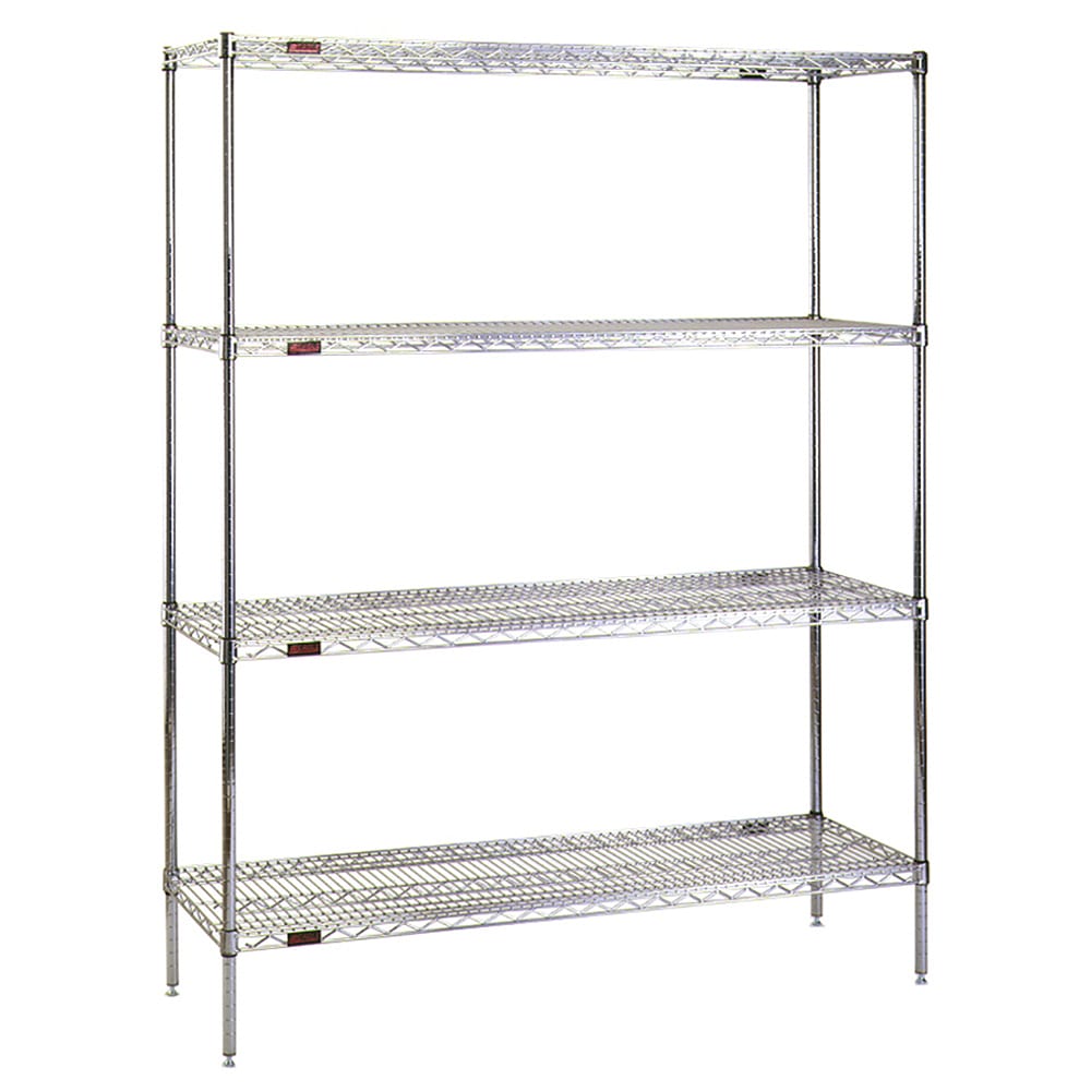 Eagle Group 2460C74-X 60" NSF 4-Tier Chrome Wire Shelf Kit - Red-i-Pak®, 24"W, 74"H