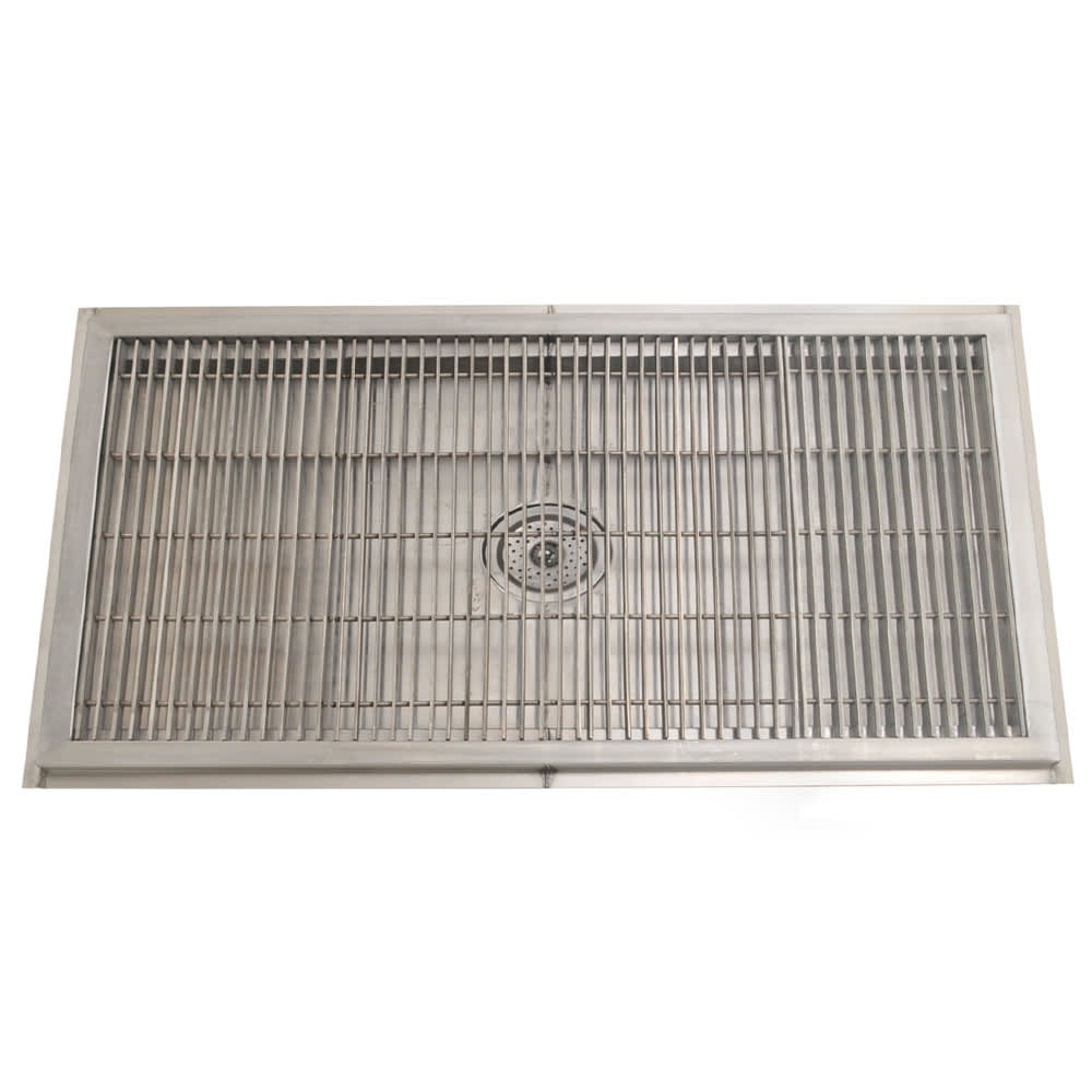 Eagle Group ASFT-2436-SG Floor Trough - Removable Basket, Stainless Steel Grating, 36" x 24" x 6"