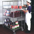 Eagle Group CC1848C-SB Stem Caster Cart - (4) 18X48" Shelf, Resilient Tread, 2-Brake, Chrome-Plated thumbnail 2
