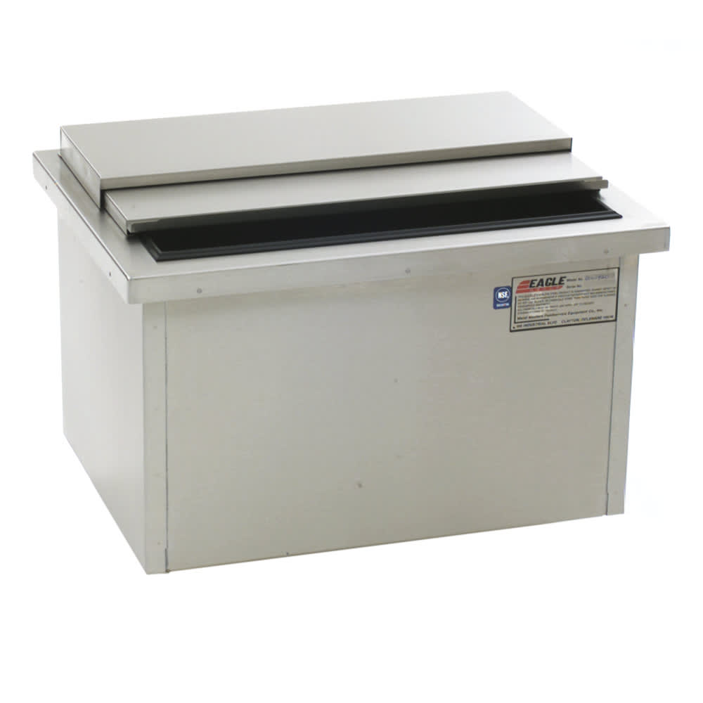 Eagle Group DIC1420 24" x 18" Spec-Bar® Drop In Ice Bin w/ 72 lb Capacity - Stainless