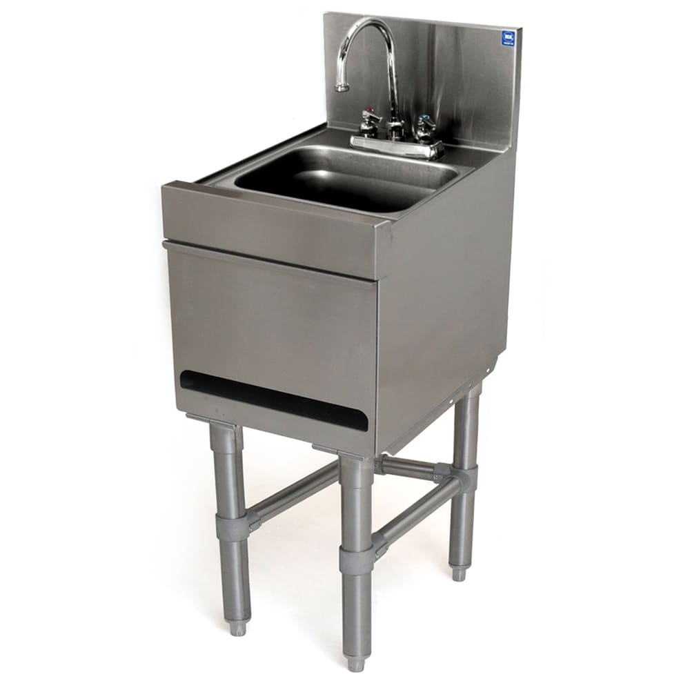 Eagle Group HS12-19 Underbar Hand Sink w/ 9 1/4"L x 11 1/2"W x 6"D Bowl, Gooseneck Faucet