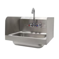Eagle Group HSA-10-F-LRS Wall Mount Commercial Hand Sink w/ 13 1/2"L x 9 3/4"W x 6 3/4"D Bowl, Side Splashes thumbnail 2