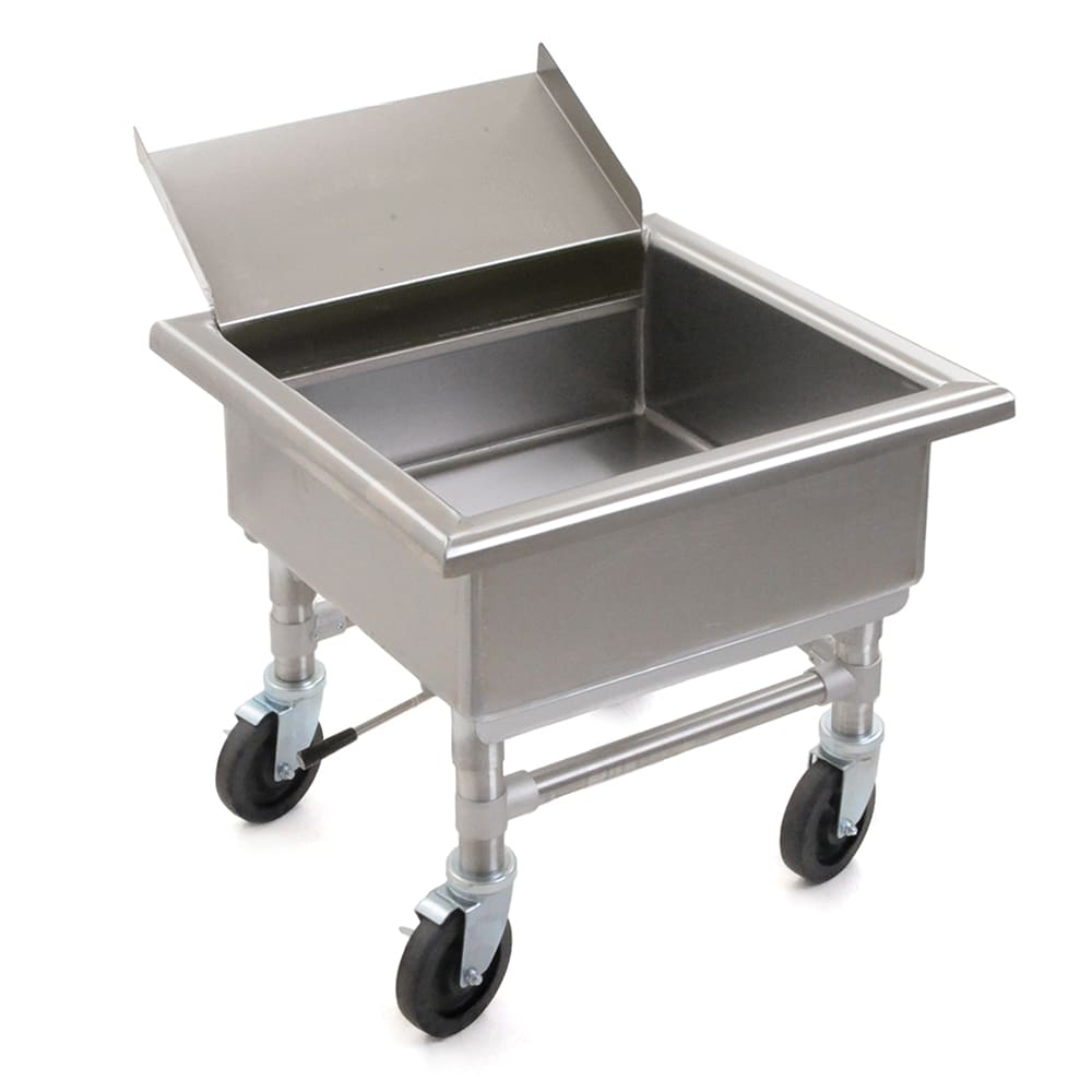 Eagle Group MSS2020SC 20"H Mobile Soak Sink w/ 8" Deep Bowl, Drain Connection