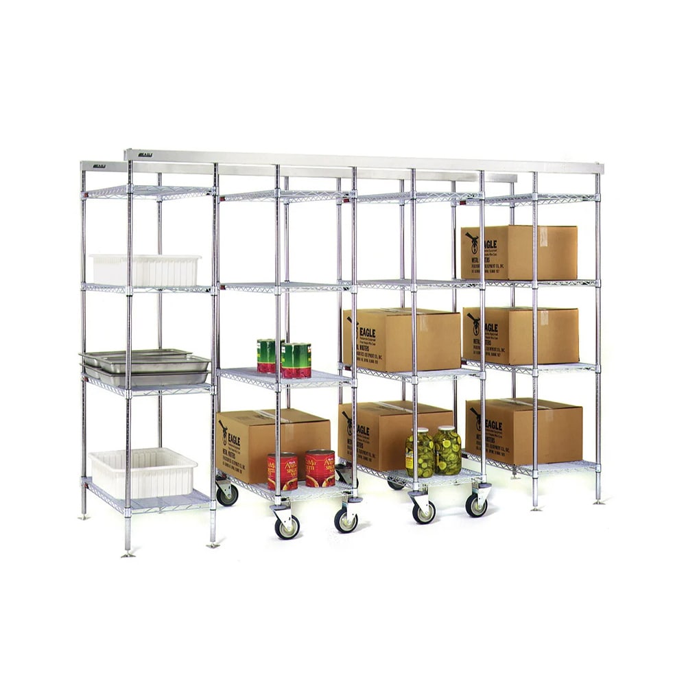 Eagle Group MUK21-Z 21" Master Trak® Floor Track Shelving Unit, End Unit Supported