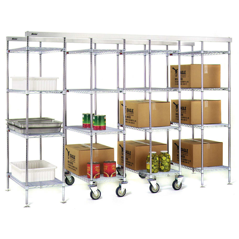 Eagle Group MUK24-C 24" Master Trak® Floor Track Shelving Unit, End Unit Supported