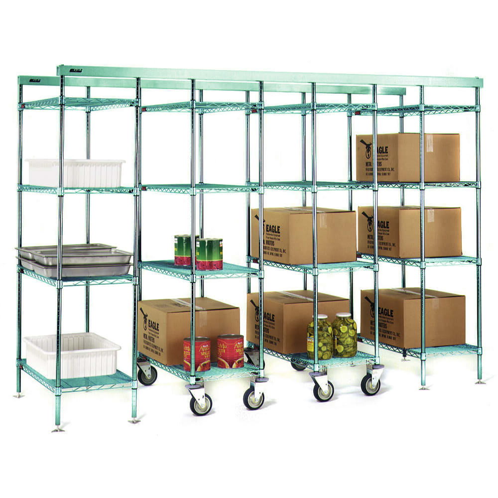 Eagle Group MUK24-E 24" Master Trak® Floor Track Shelving Unit, End Unit Supported