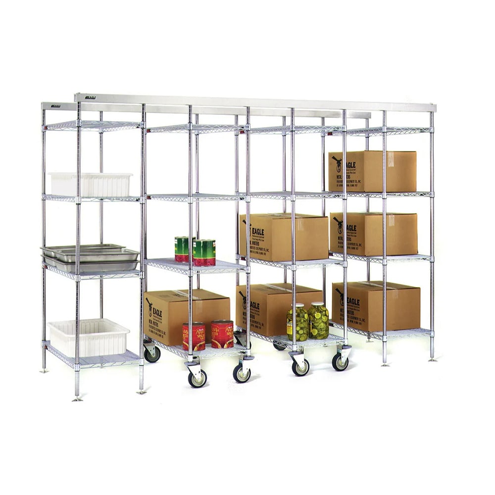 Eagle Group MUK24-Z 24" Floor Track Shelving Unit, End Unit Supported