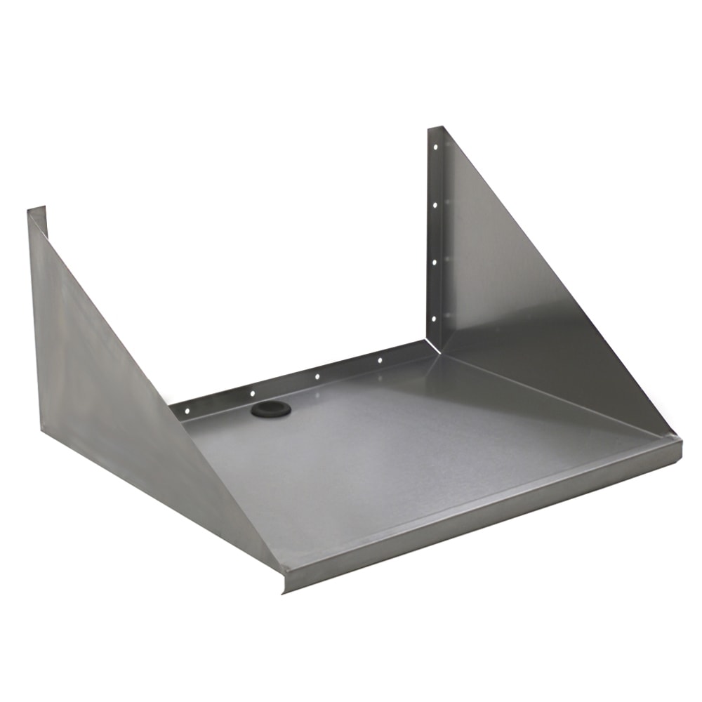 Eagle Group MWS1824 Solid Wall Mounted Microwave Shelf, 24"W x 18"D, Stainless