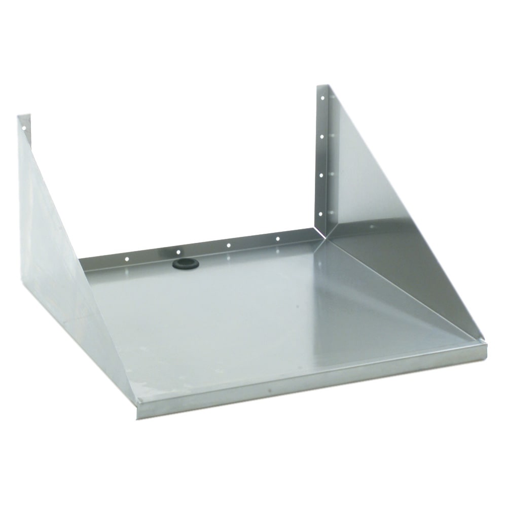Eagle Group MWS2424 Solid Wall Mounted Microwave Shelf, 24"W x 24"D, Stainless