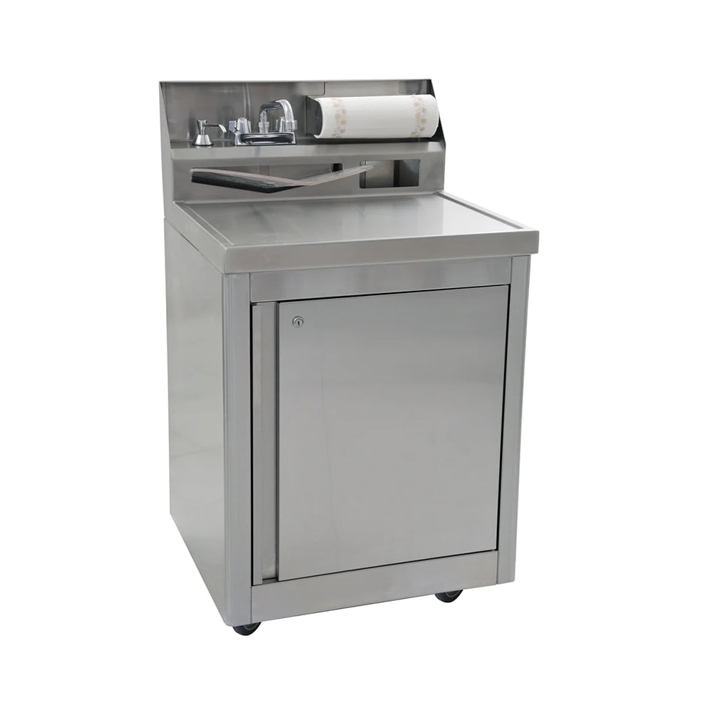 Eagle Group PHS-A-H 44 3/16"H Portable Sink w/ 5"D Bowl, Hot Water