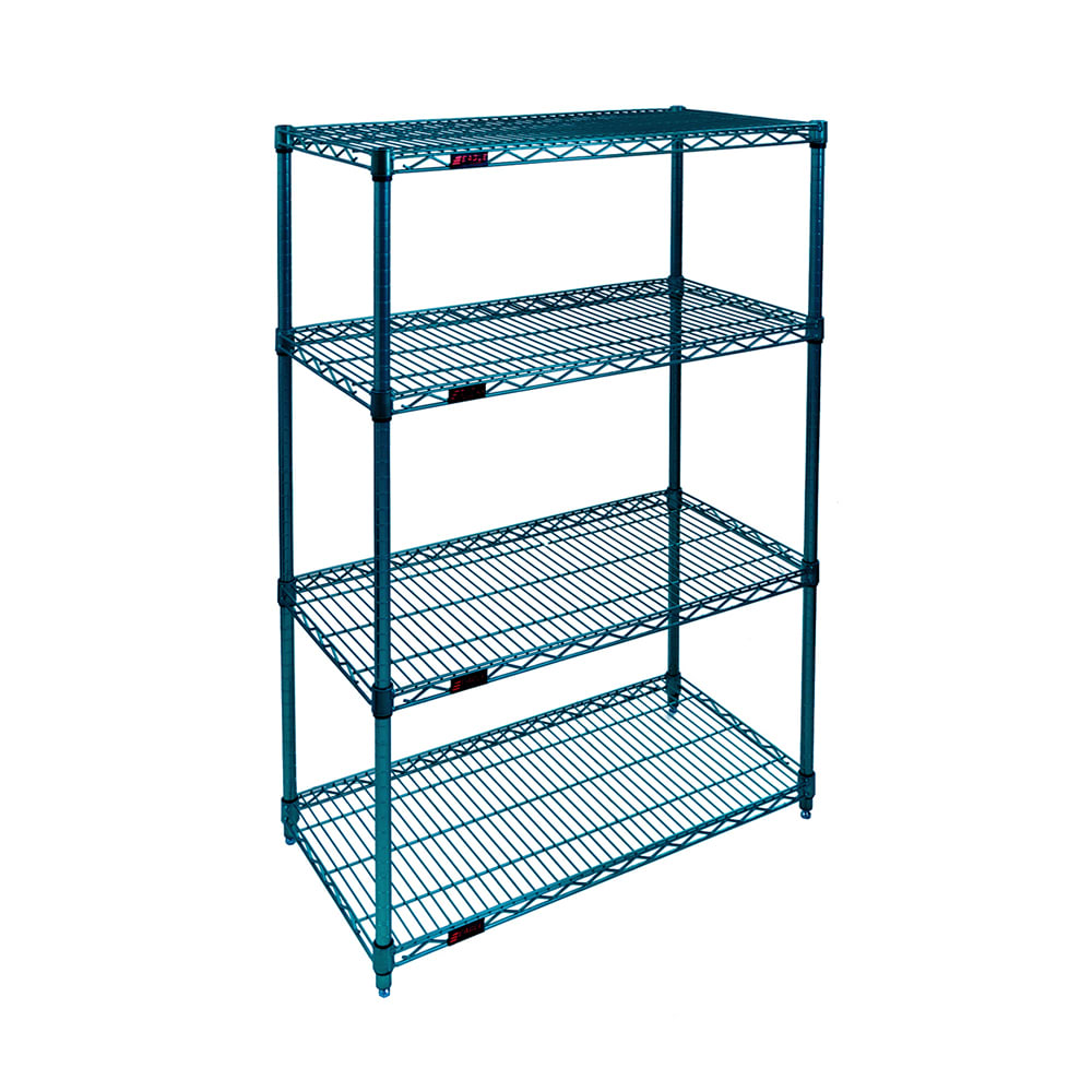 Eagle Group S4-74-2472VG-X 72" NSF 4-Tier Epoxy Coated Wire Shelf Kit - 24"W, 74"H