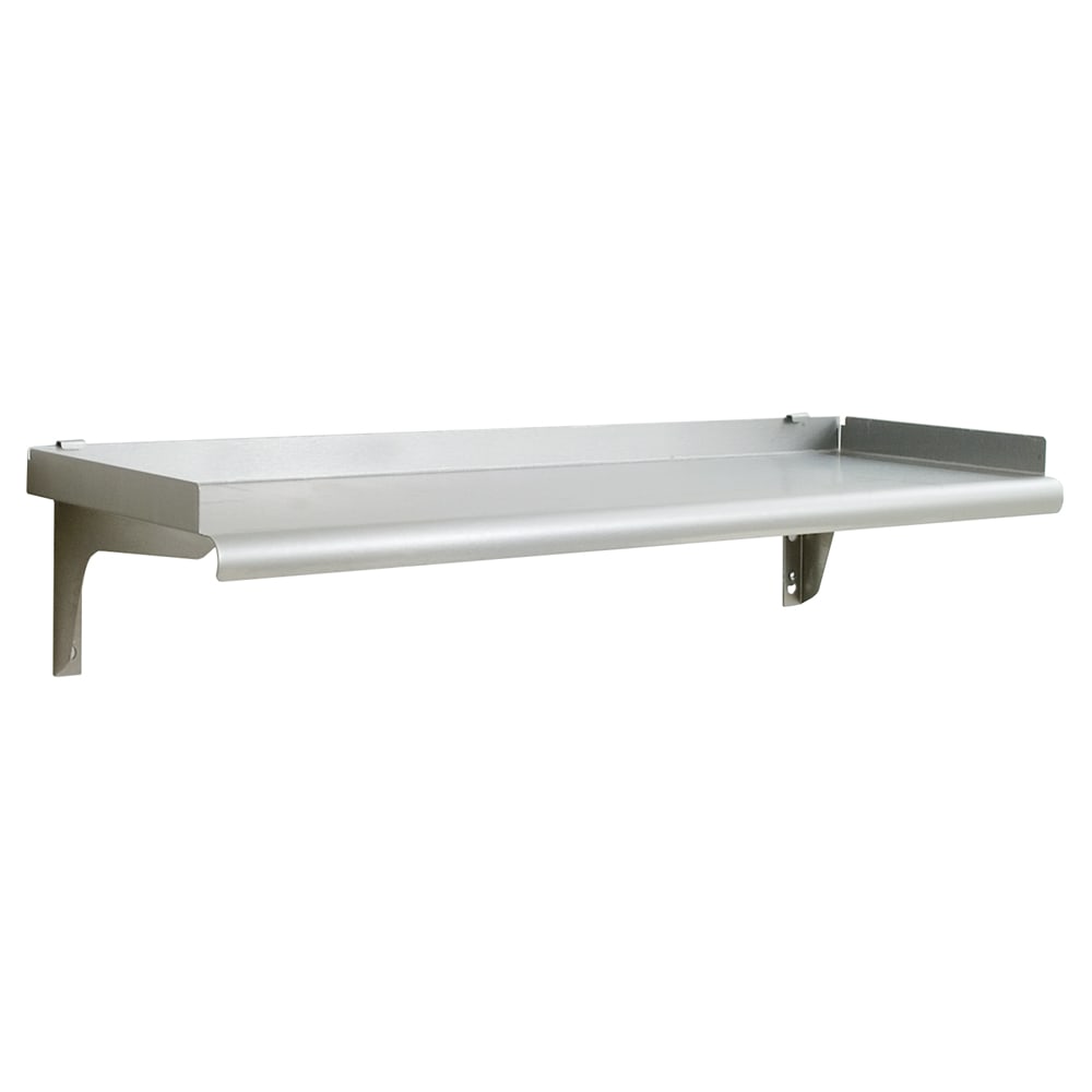 Eagle Group SWS1224-14/3-X 12x24" Wall Shelf - Rolled Front, 14/304 Stainless