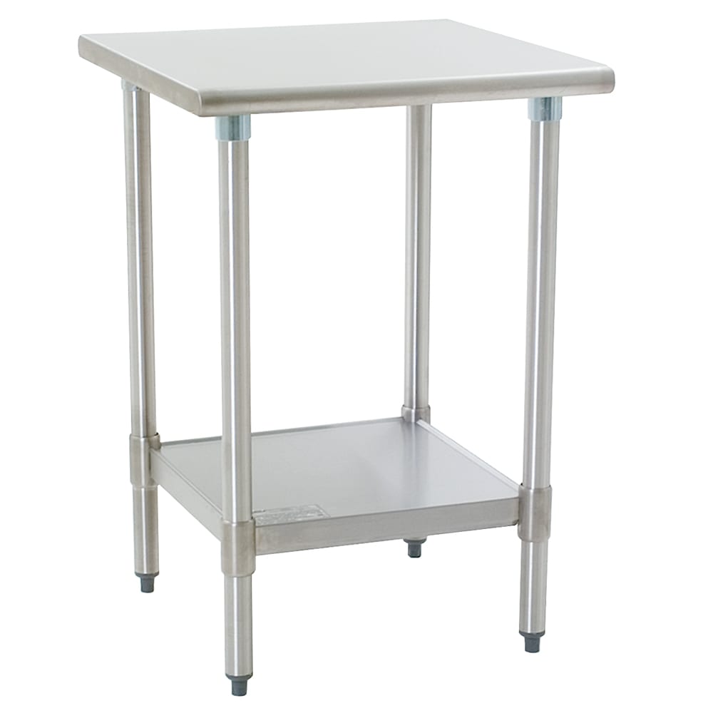 Eagle Group T2424SEB 24" 14 ga Work Table w/ Undershelf & 300 Series Stainless Flat Top