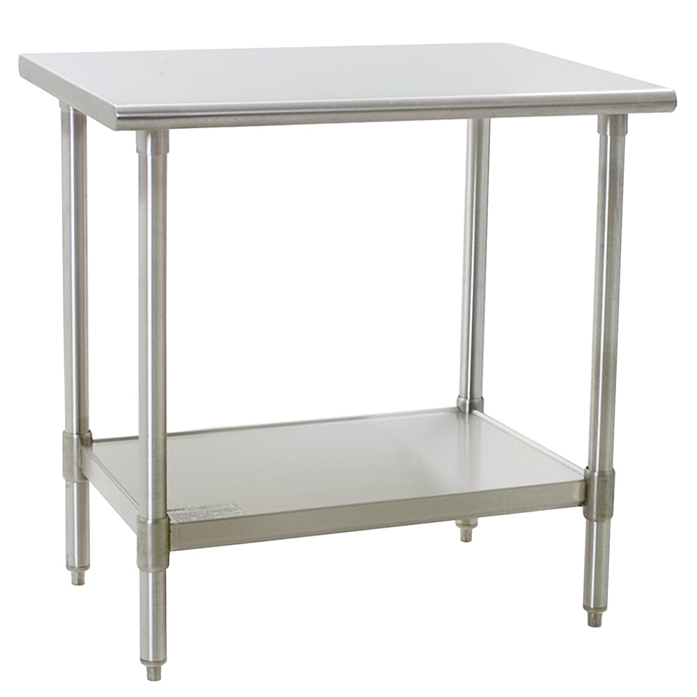Eagle Group T2436SB 36" 16 ga Work Table w/ Undershelf & 430 Series Stainless Flat Top
