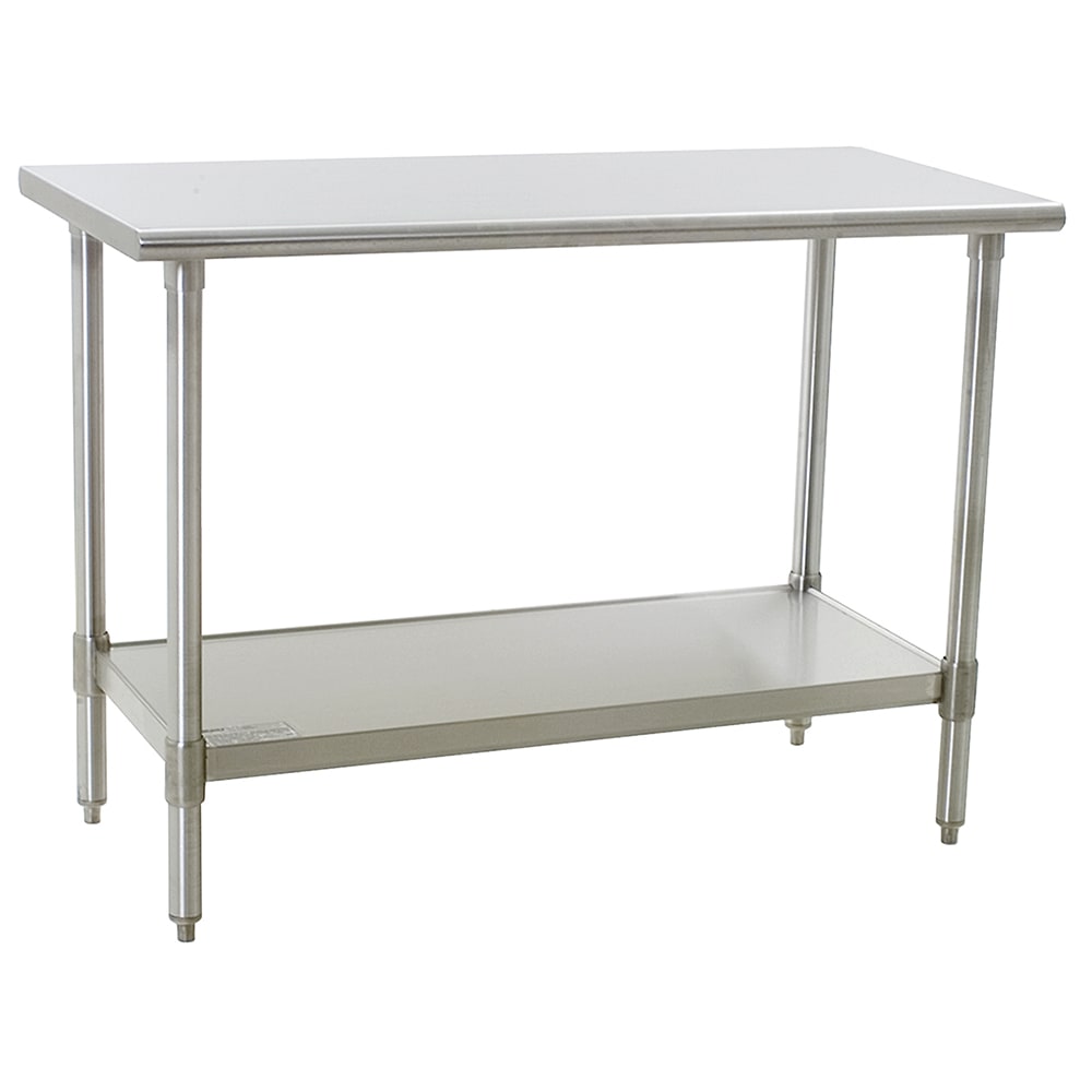 Eagle Group T2448SB 48" 16 ga Work Table w/ Undershelf & 430 Series Stainless Flat Top