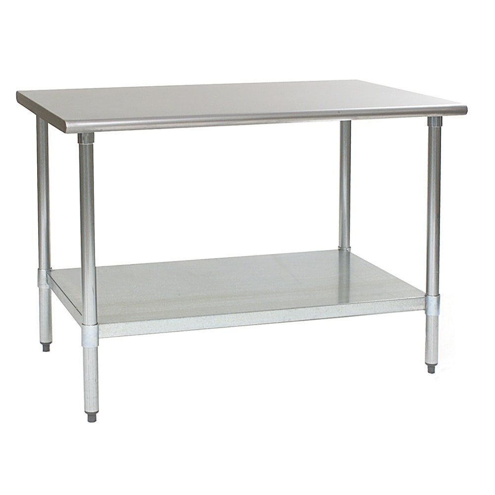 Eagle Group T3048B 48" 16 ga Work Table w/ Undershelf & 430 Series Stainless Flat Top