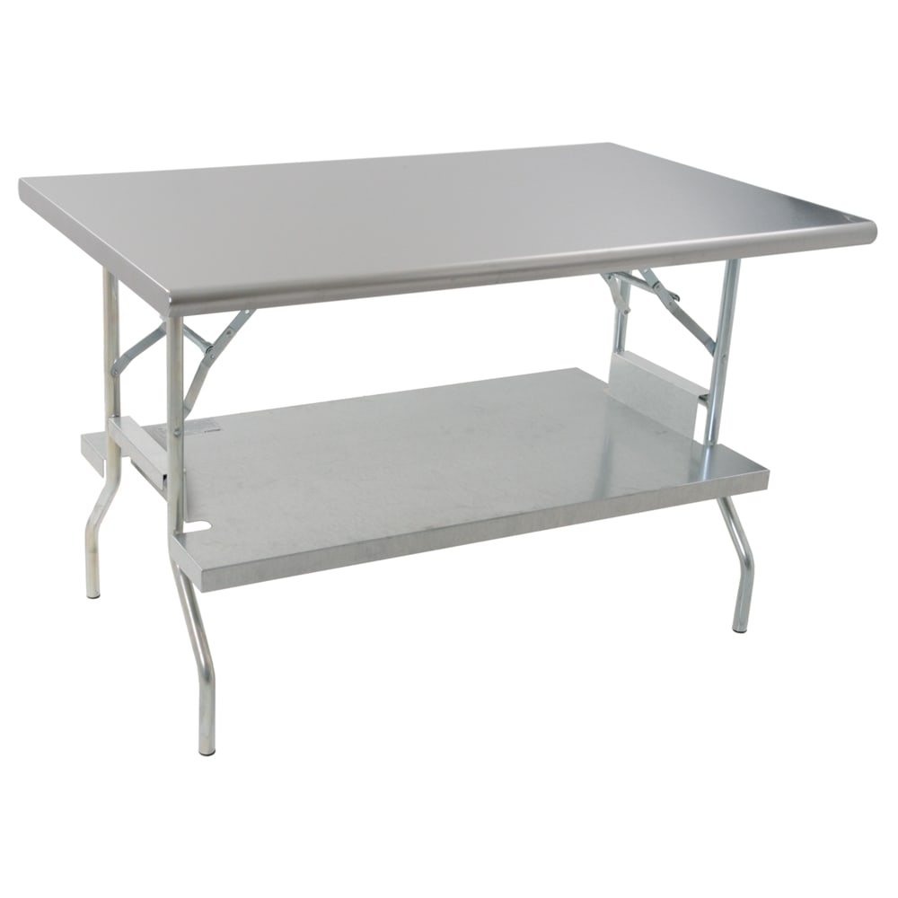 Eagle Group T3072F-USS 72" 18 ga Work Table w/ Undershelf & 430 Series Stainless Flat Top