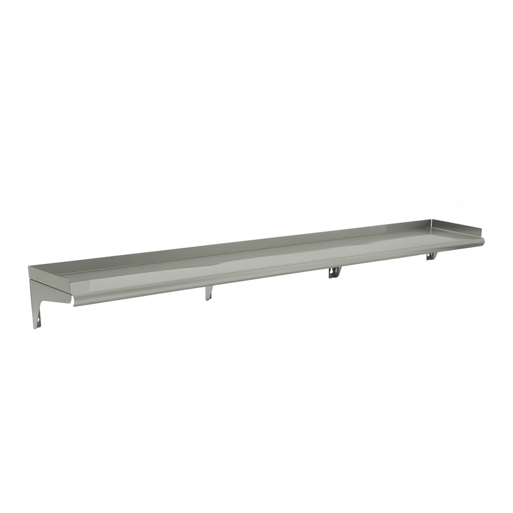 Eagle Group WS1272-14/3 Solid Wall Mounted Shelf, 72"W x 12"D, Stainless
