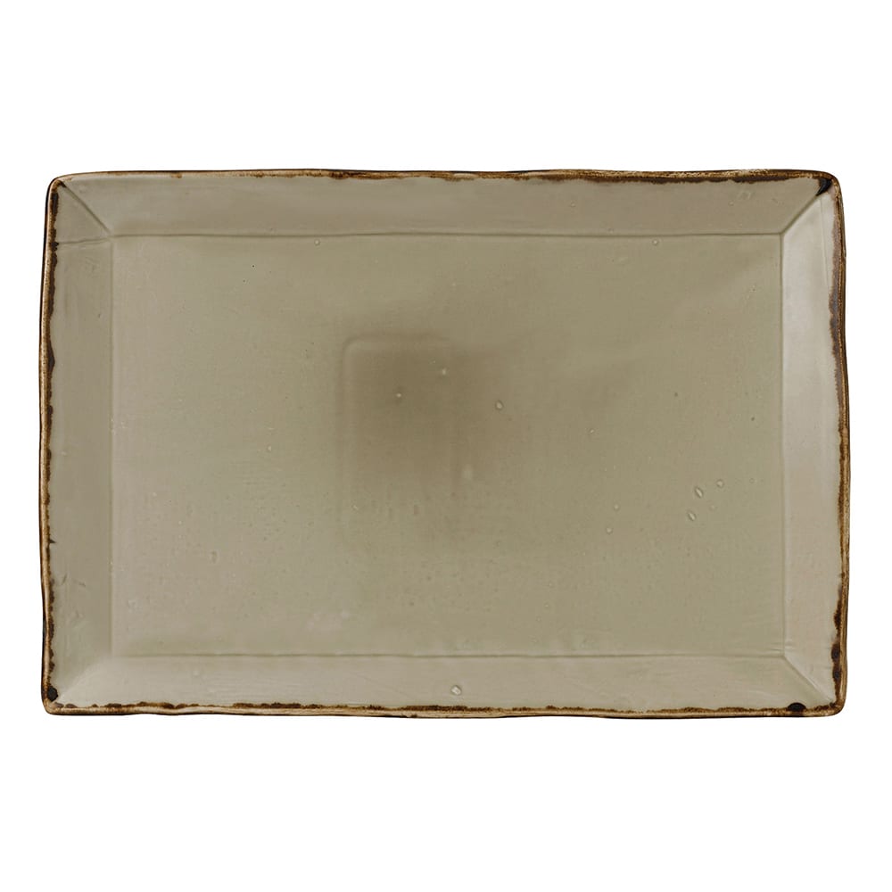 Dudson HL002 Rectangular Harvest Tray - 13 1/4" x 9", Ceramic, Linen