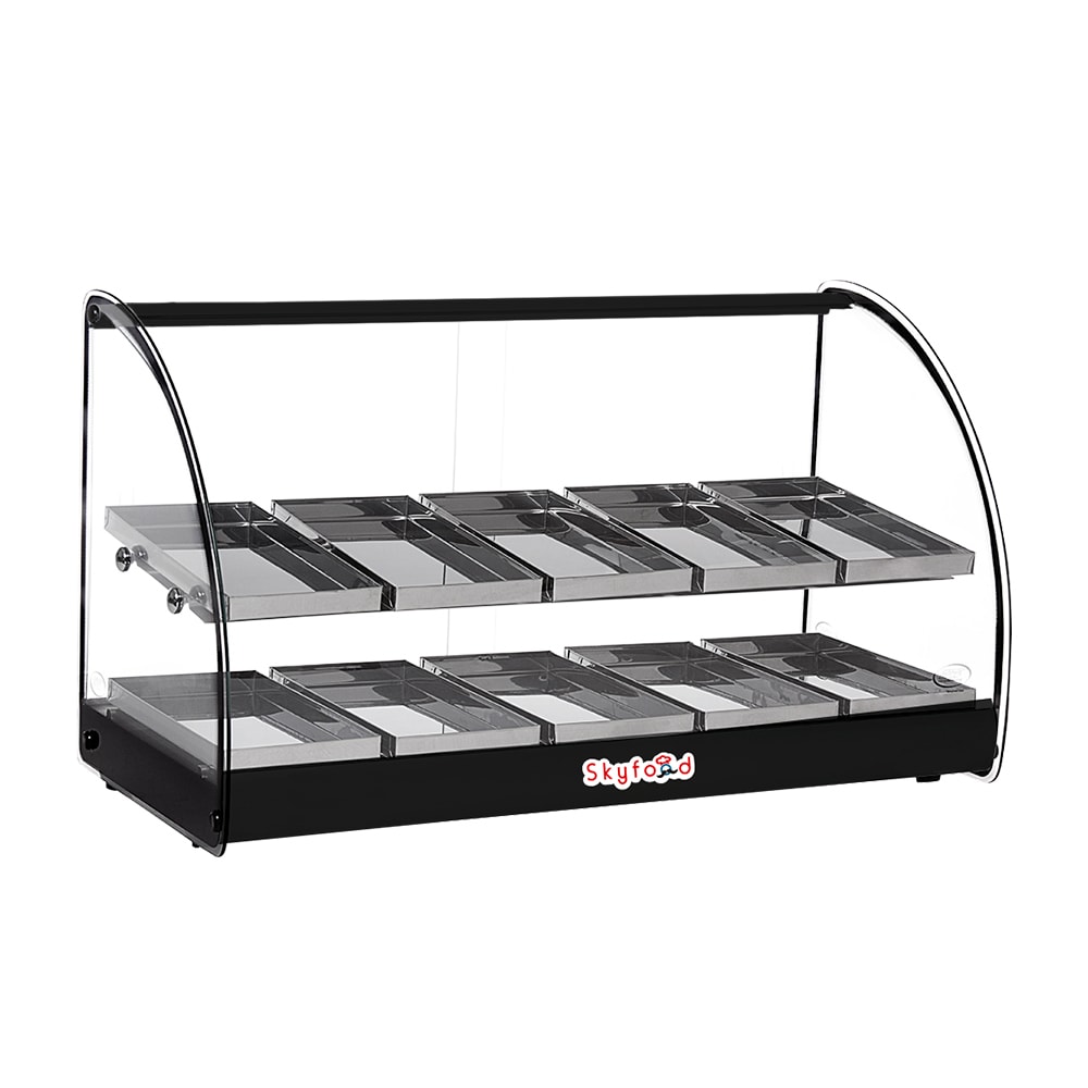 Skyfood 248-FWD230BL Heated Display Case - (2) Shelves, 120v
